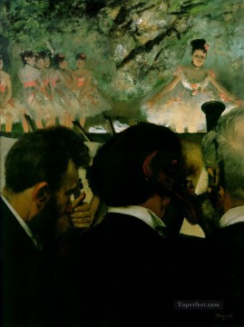 Edgar Degas Painting - musicians in the orchestra 1872 Edgar Degas